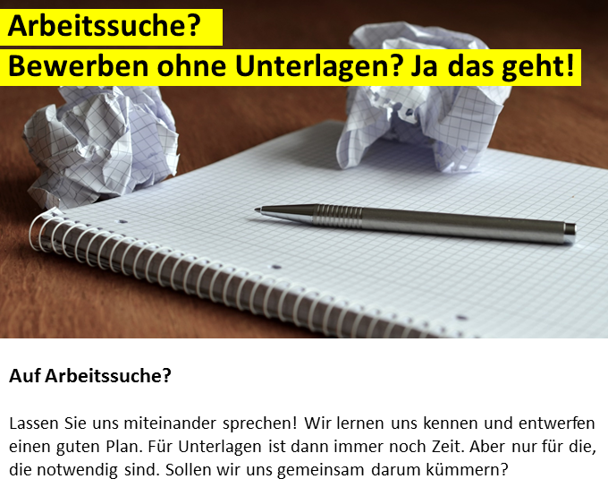 arbeitssuche oder arbeit suchen